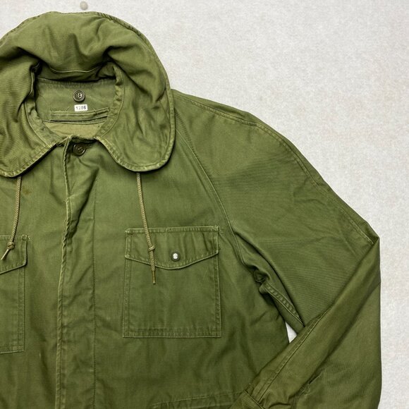 Vintage Field Jacket Mens L Green OG 107 1961 Vietnam M-65 Sateen USAF Coat - Picture 3 of 16
